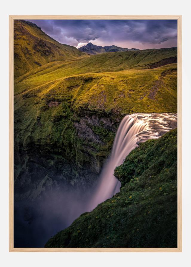 Waterfall On The Hill Poszter