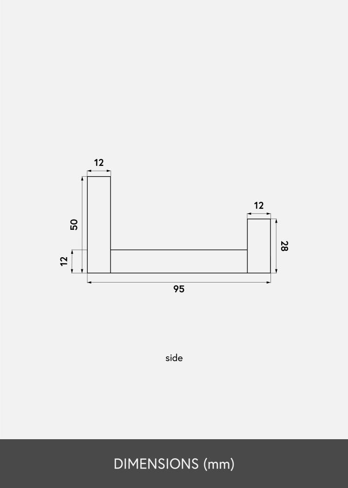 Kép polc Fekete 90 cm