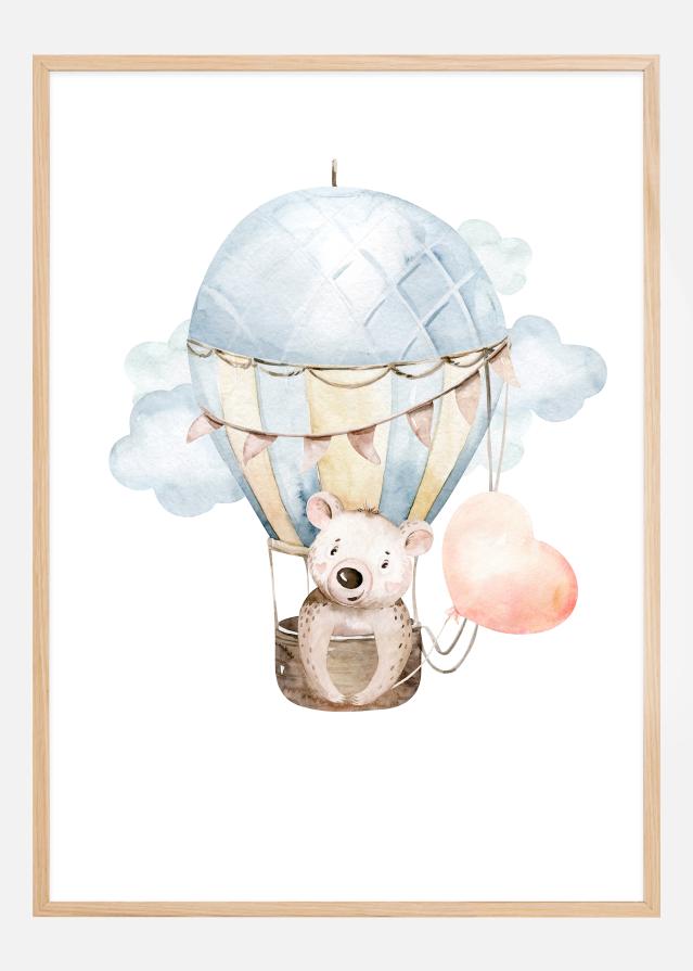 Bear hot air balloon Poszter