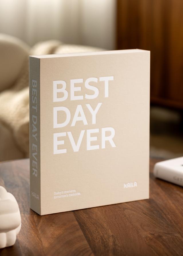 KAILA BEST DAY EVER Creme - Coffee Table Photo Album (60 Feketék Oldalak)