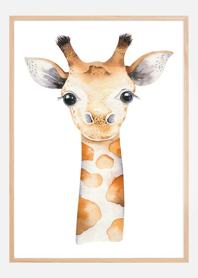 Giraffe Watercolor Poszter