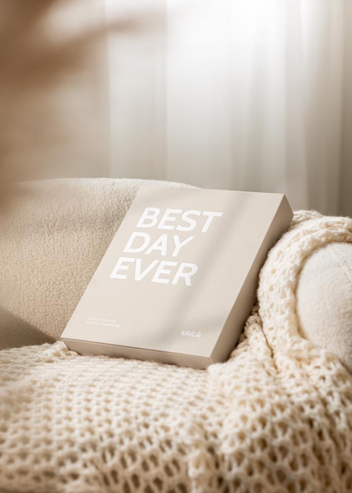 KAILA BEST DAY EVER Creme - Coffee Table Photo Album (60 Feketék Oldalak)