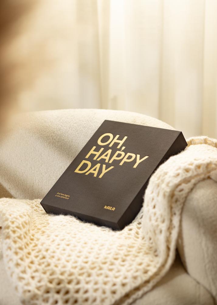 KAILA OH HAPPY DAY Black - Coffee Table Photo Album (60 Feketék Oldalak)