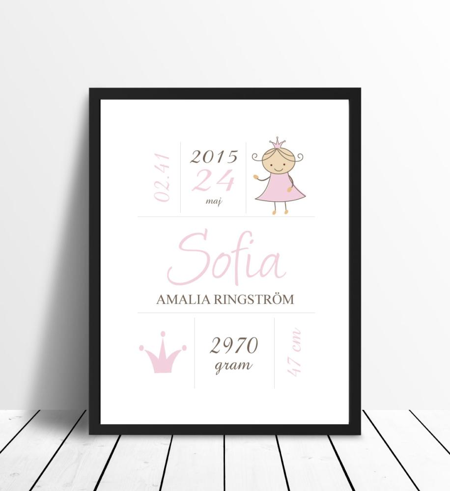 Princess Birth Poszter Pink