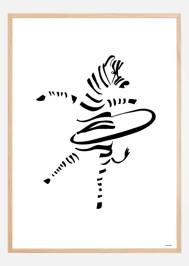 Hula Hoop Zebra Poszter