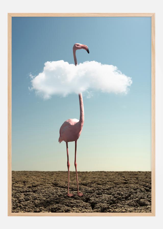 Cloudy Flamingo Poszter