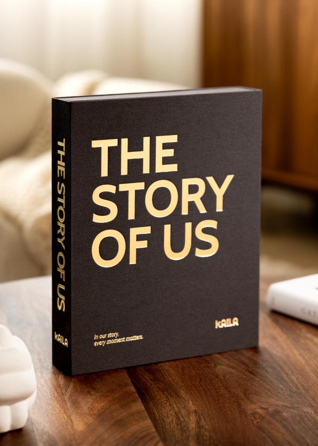 KAILA THE STORY OF US Creme - Coffee Table Photo Album (60 Feketék oldal)