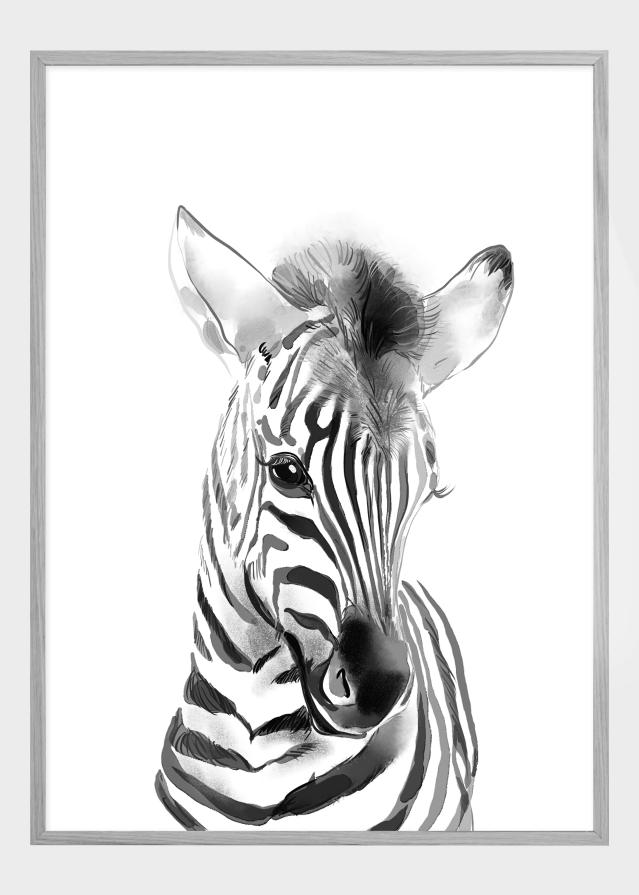 Zebra Watercolor Poszter