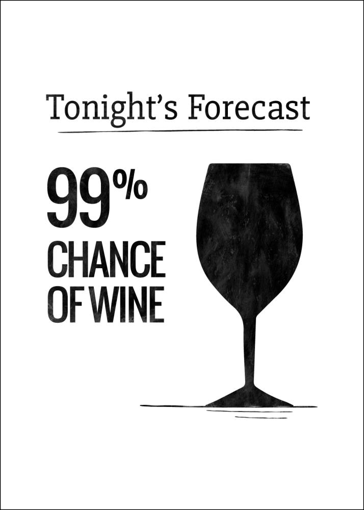 Tonights Forecast 99% Chance of Wine Poszter