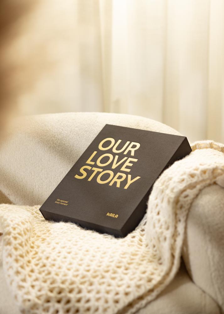 KAILA OUR LOVE STORY Black - Coffee Table Photo Album (60 Feketék oldal)