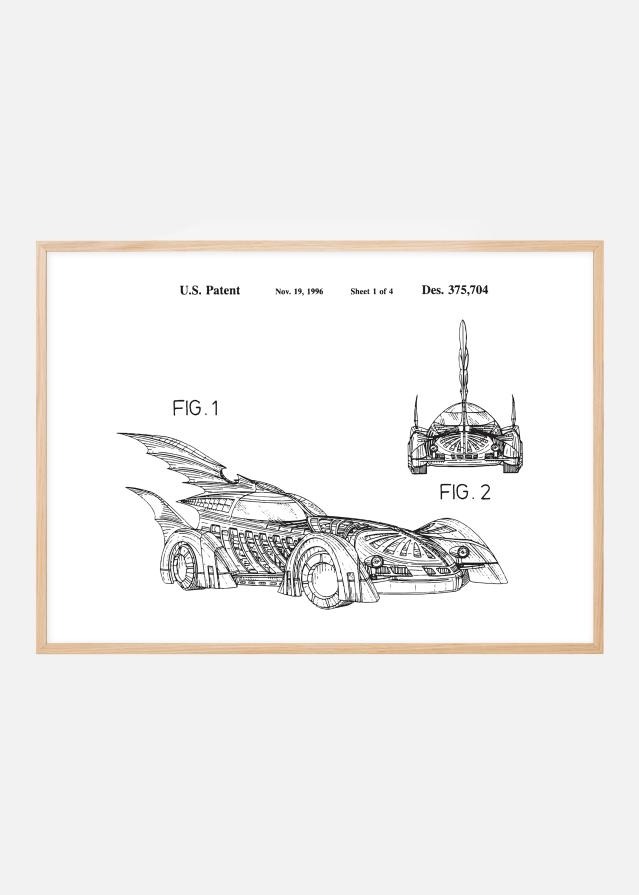 Szabadalmi rajz - Batman - Batmobile 1996 ban Poszter