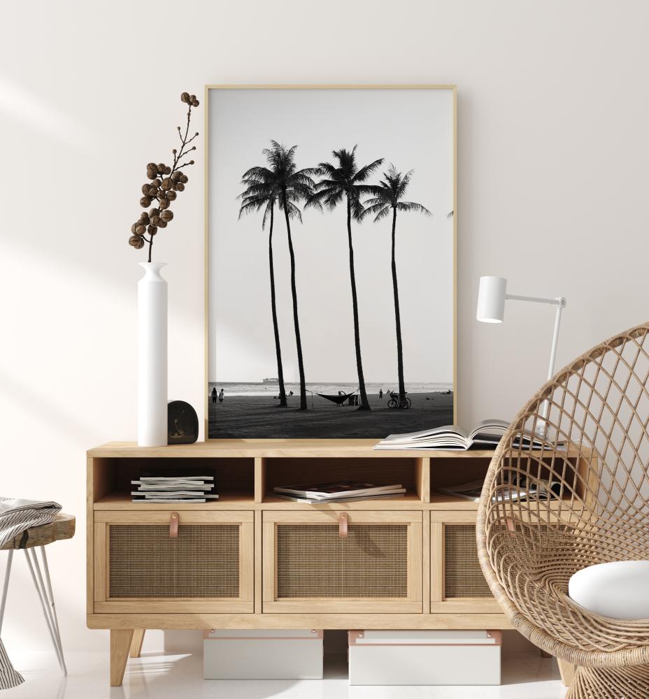 Black And White Palm Trees Poszter