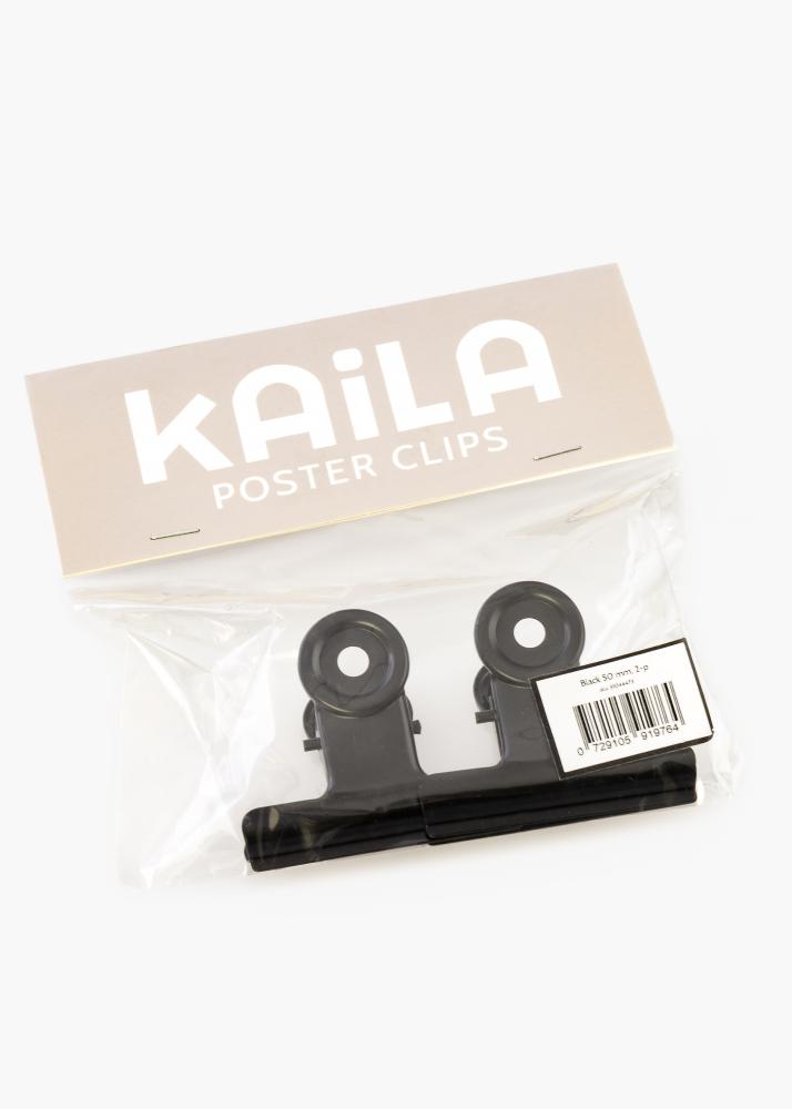 KAILA Poszter Clip Black 50 mm - 2-es csomag