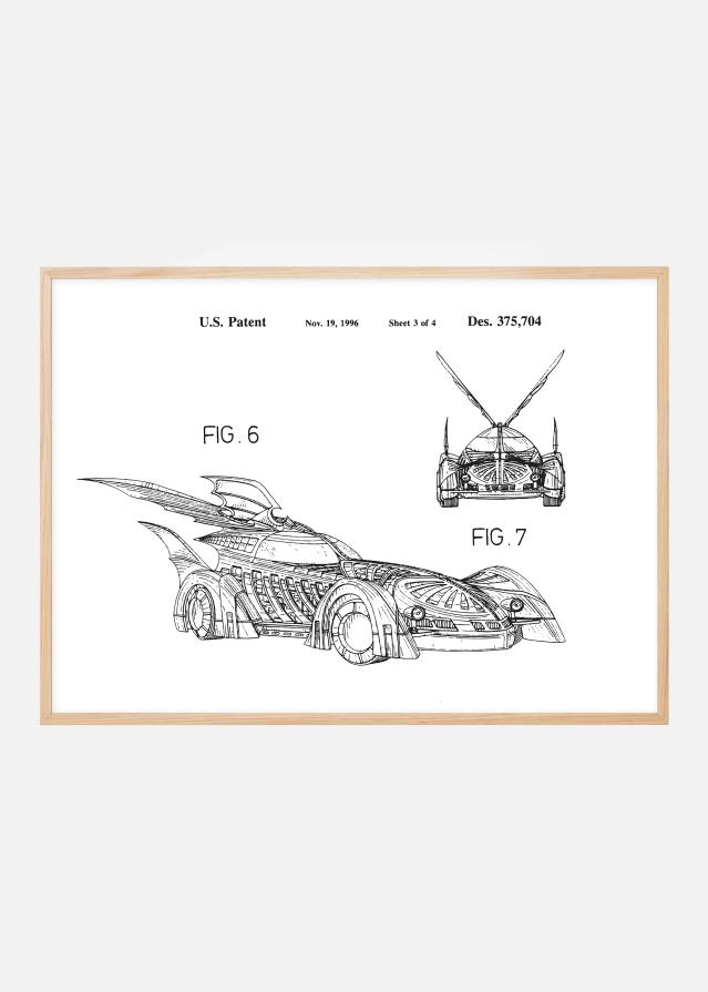 Szabadalmi rajz - Batman - Batmobile 1996 III Poszter