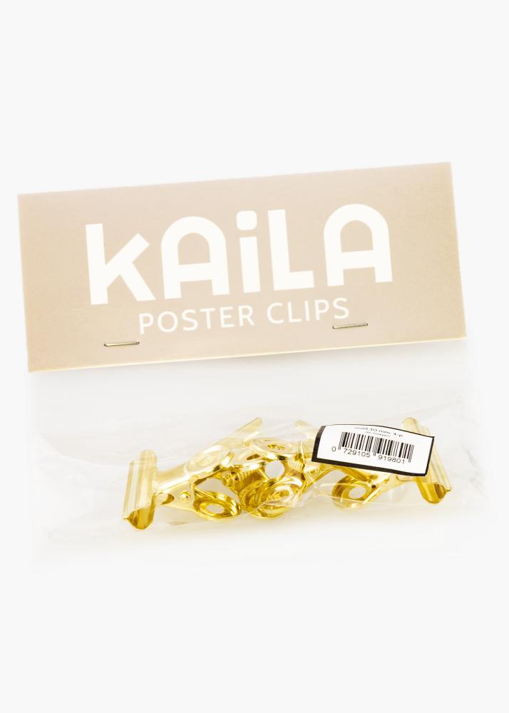 KAILA Poszter Clip Gold 30 mm - 4-es csomag