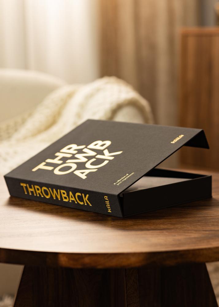 KAILA THROWBACK Black - Coffee Table Photo Album (60 Feketék Oldalak / 30 lap)