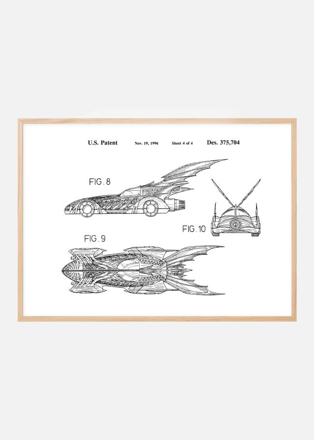 Szabadalmi rajz - Batman - Batmobile 1996 IIII Poszter