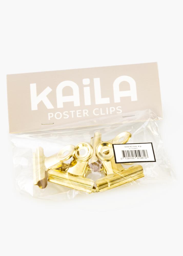 KAILA Poszter Clip Gold 40 mm - 4-es csomag