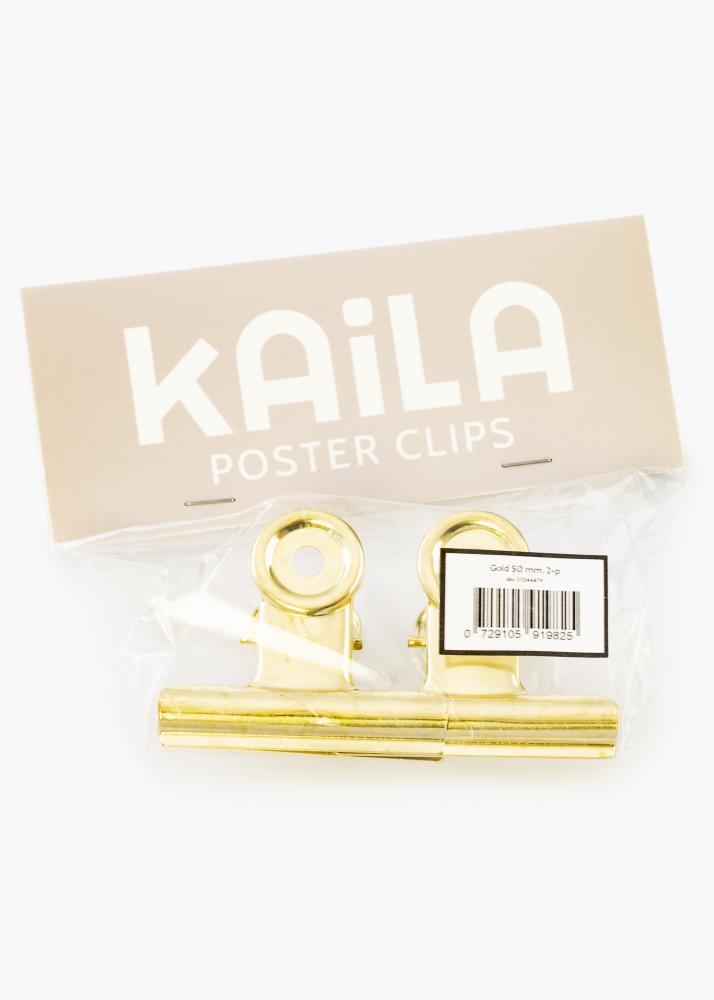 KAILA Poszter Clip Gold 50 mm - 2-es csomag