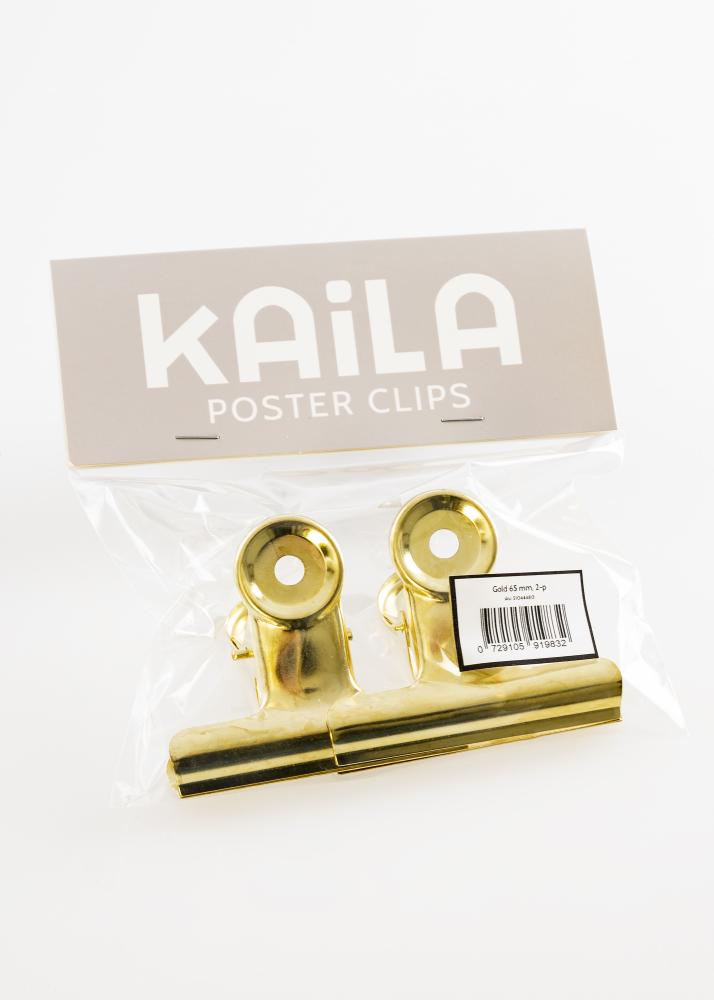 KAILA Poszter Clip Gold 65 mm - 2-es csomag