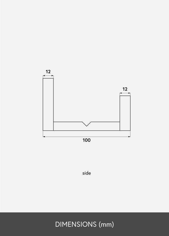 KAILA Kép polc Fekete 70 cm