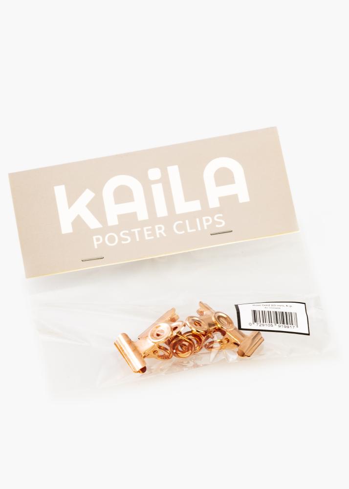 KAILA Poszter Clip Rose Gold 20 mm - 4-es csomag