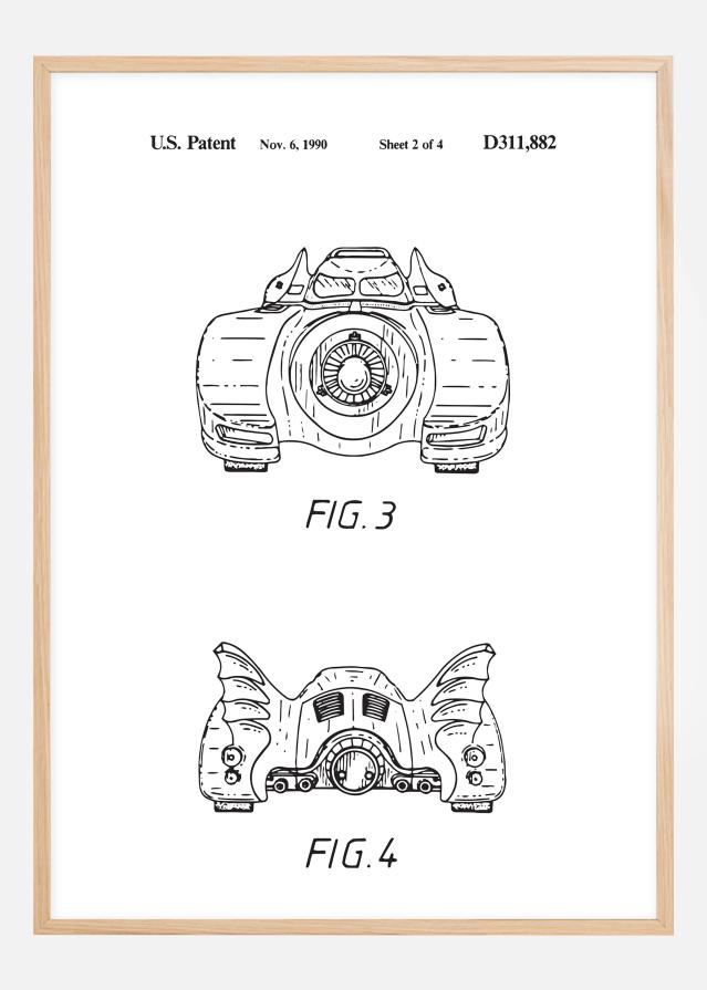 Szabadalmi rajz - Batman - Batmobile 1990 II Poszter