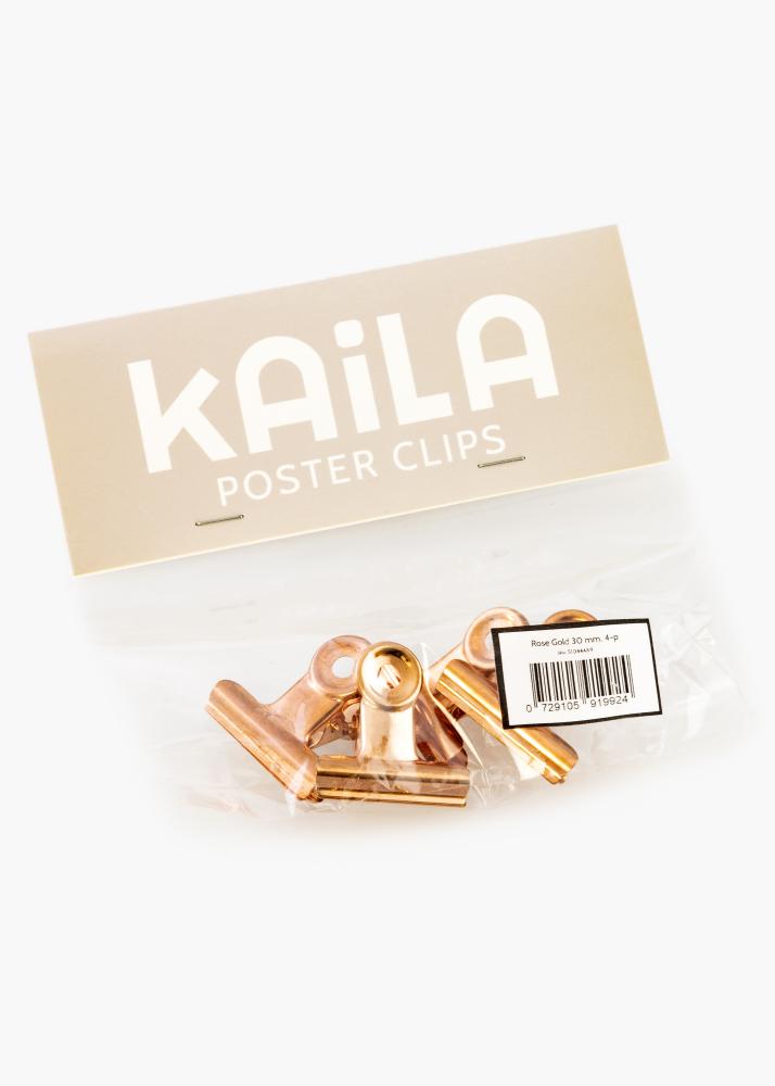 KAILA Poszter Clip Rose Gold 30 mm - 4-es csomag