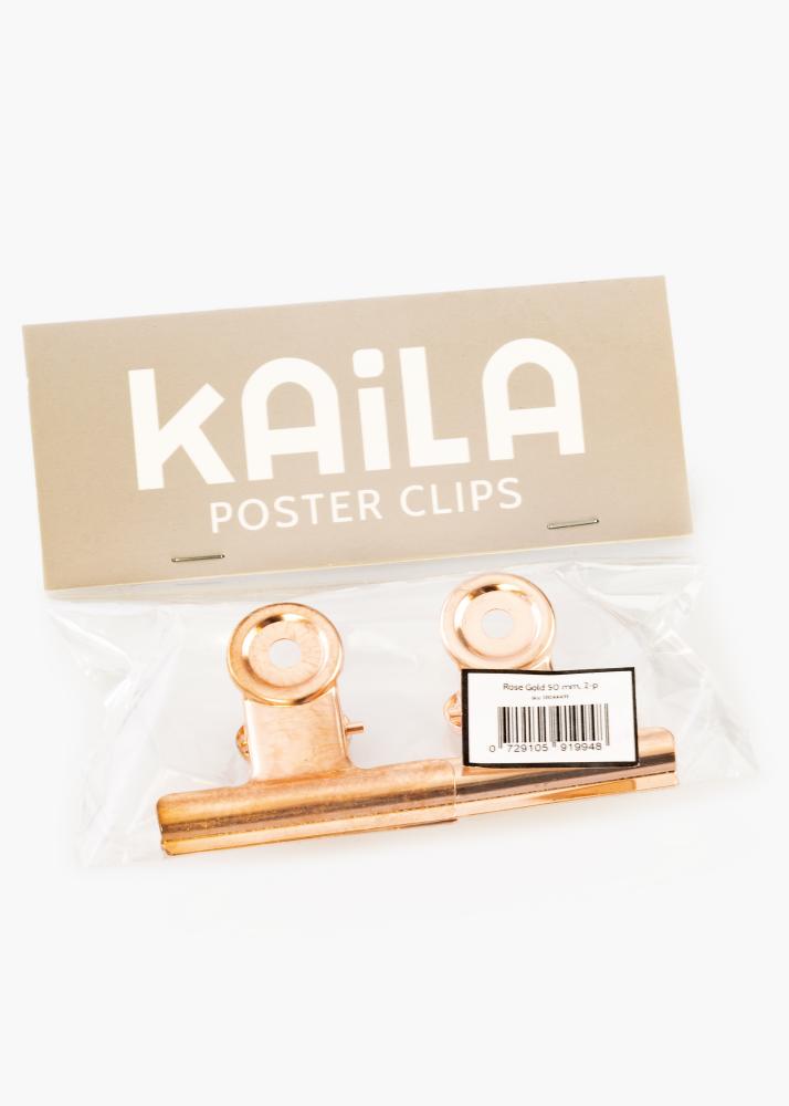 KAILA Poszter Clip Rose Gold 50 mm - 2-es csomag