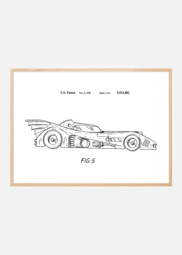 Szabadalmi rajz - Batman - Batmobile 1990 III Poszter