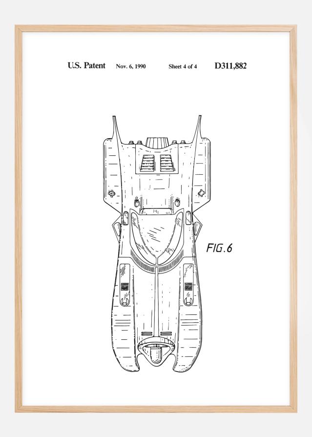 Szabadalmi rajz - Batman - Batmobile 1990 IIII Poszter