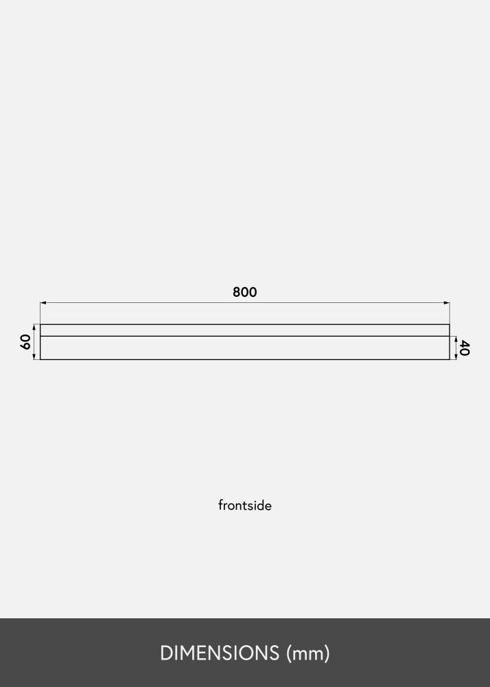 KAILA Kép polc Fekete 80 cm