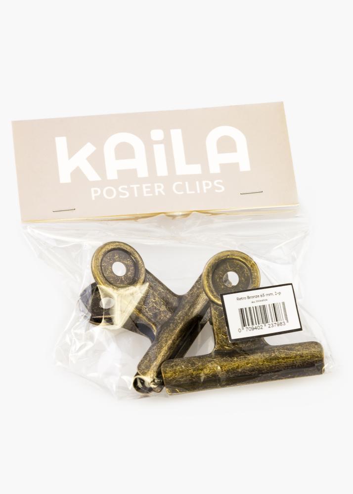 KAILA Poszter Clip Retró Bronze 65 mm - 2-es csomag