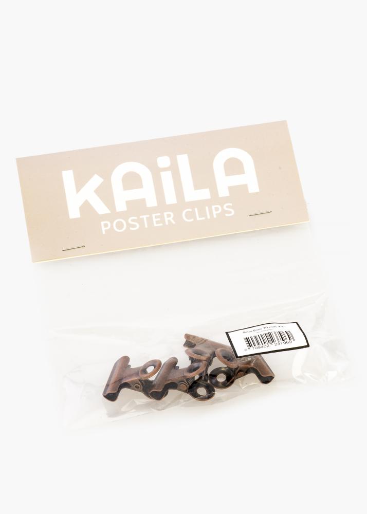 KAILA Poszter Clip Retró Brass 20 mm - 4-es csomag