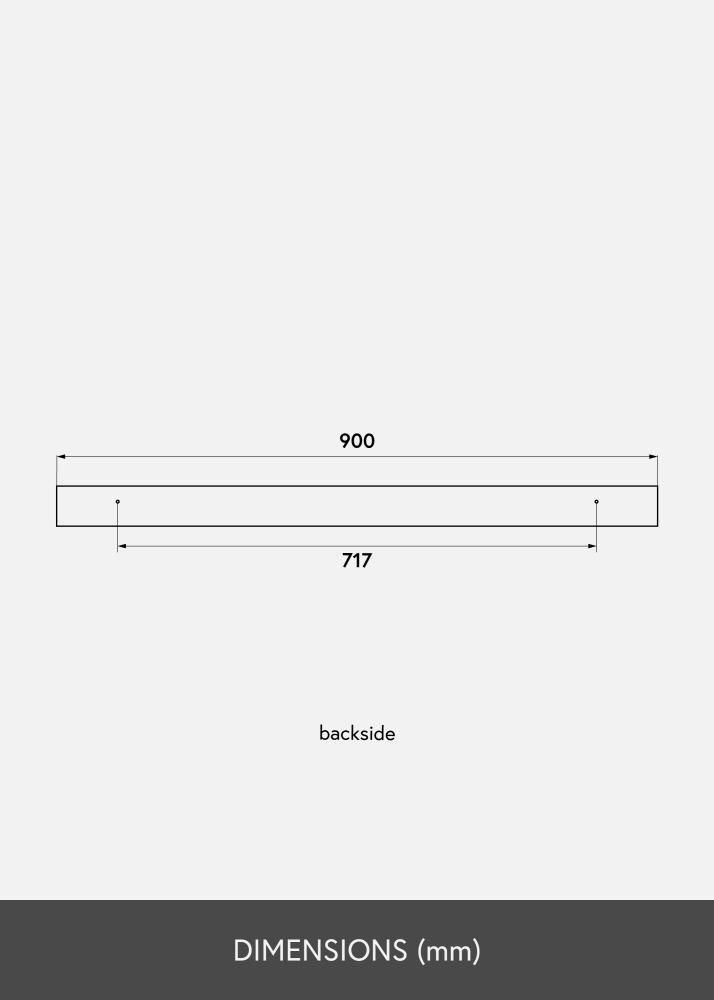 KAILA Kép polc Fekete 90 cm