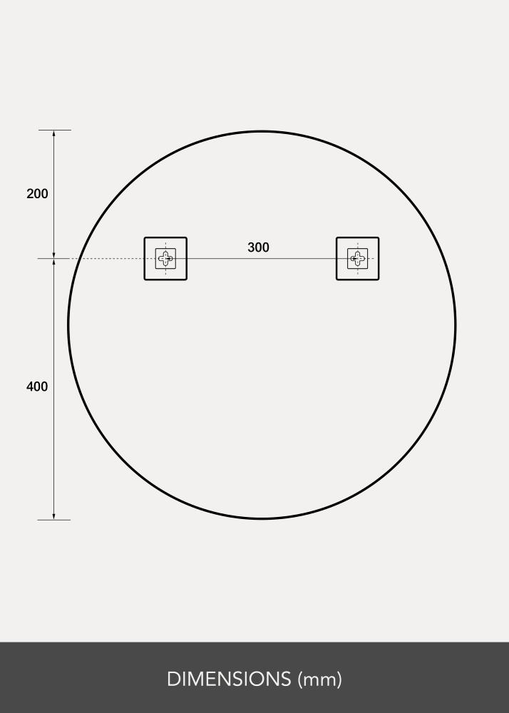 KAILA Kerek Tükör 60 cm Ø