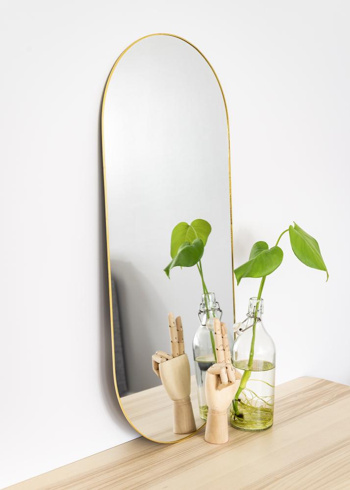 KAILA Ovális Mirror - Thin Brass 35x80 cm