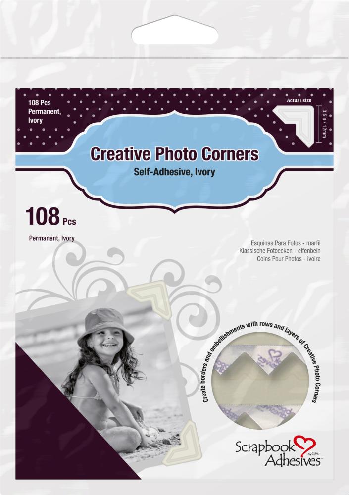 3L Creative Photo Corners Fehér - 108 db