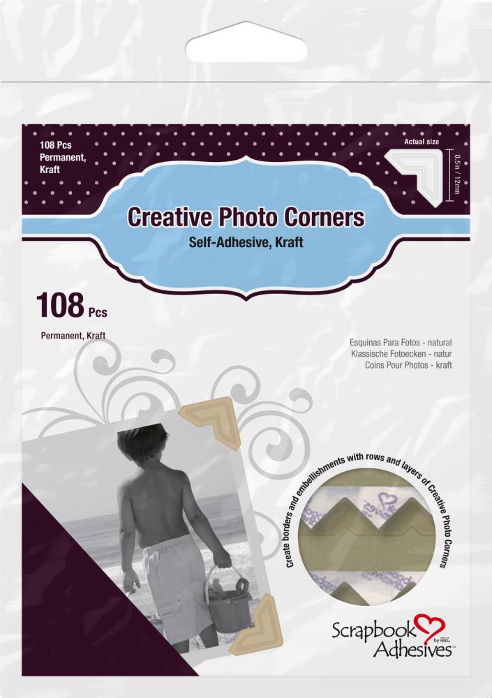 3L Creative Photo Corners Barna - 108 db