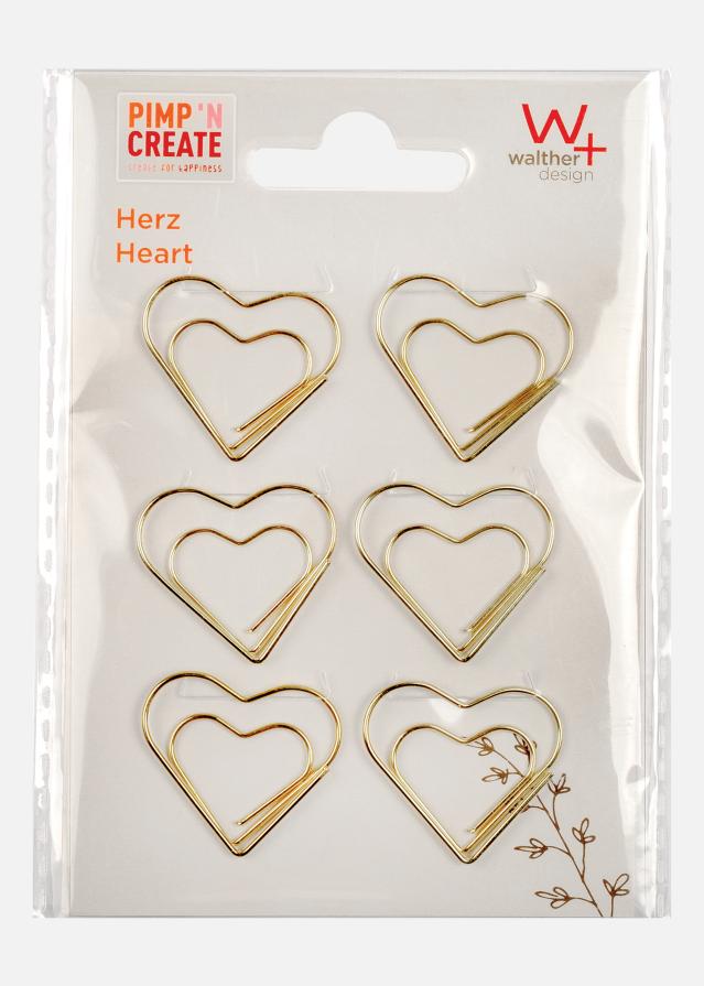 PAC Fém Paperclip Heart Arany