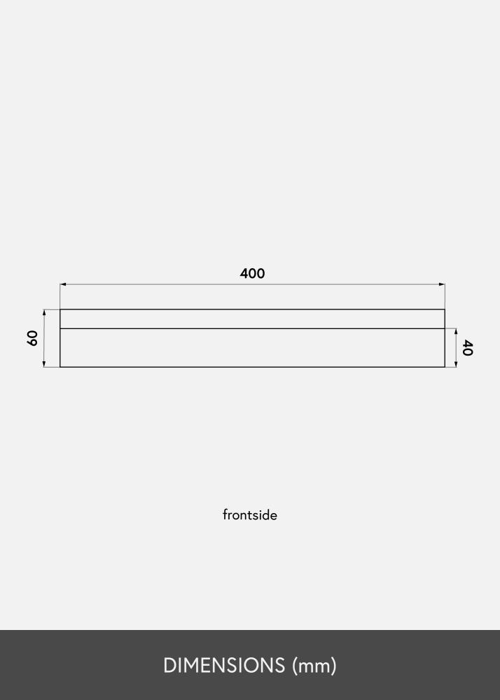 KAILA Kép polc Fekete 40 cm