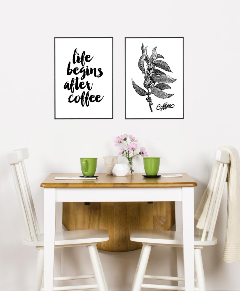 Life begins after coffee Poszter