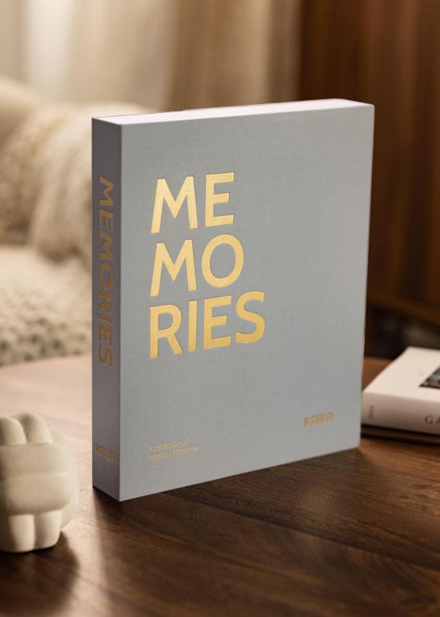 KAILA MEMORIES Grey - Coffee Table Photo Album (60 Feketék Oldalak / 30 lap)