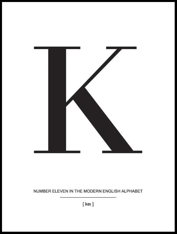 Letter K Poszter