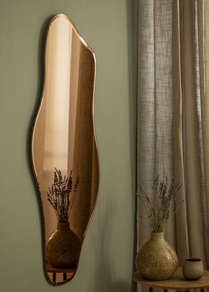 Tükör Wave Rose Gold 55x110 cm