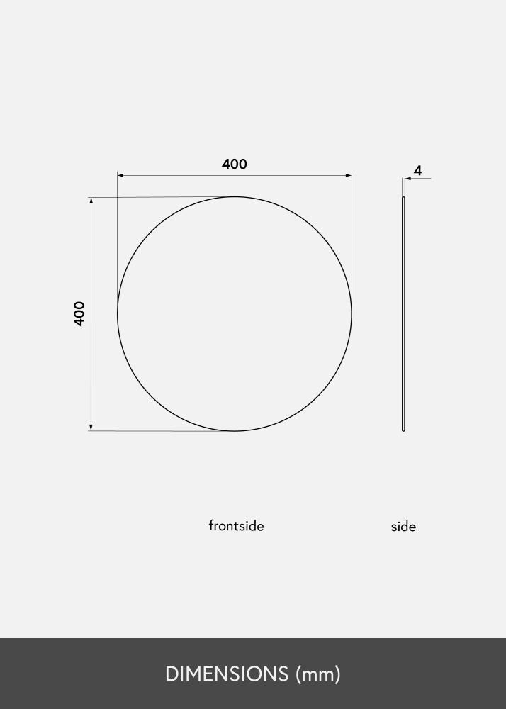 KAILA Kerek Tükör 40 cm Ø