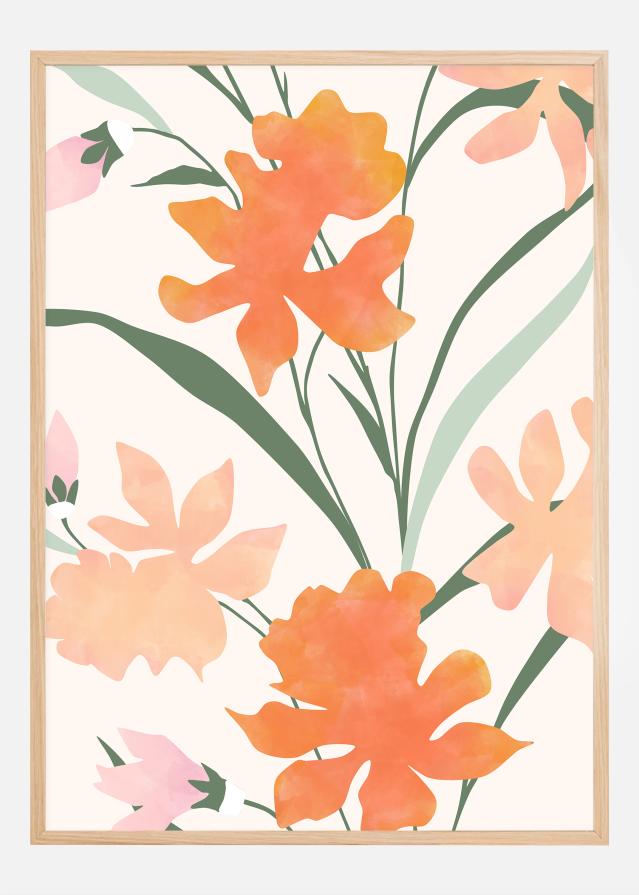 Orange Flowers Poszter