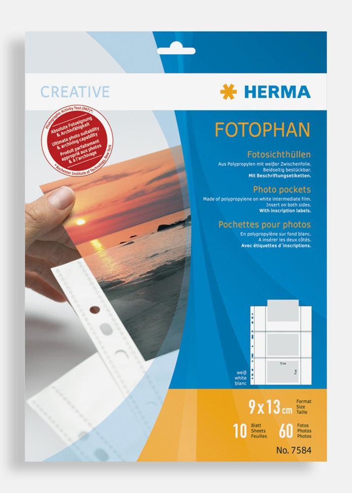 Herma Fotó zsebek 9x13 cm Fekvő - 10 db-os csomag Fehérek