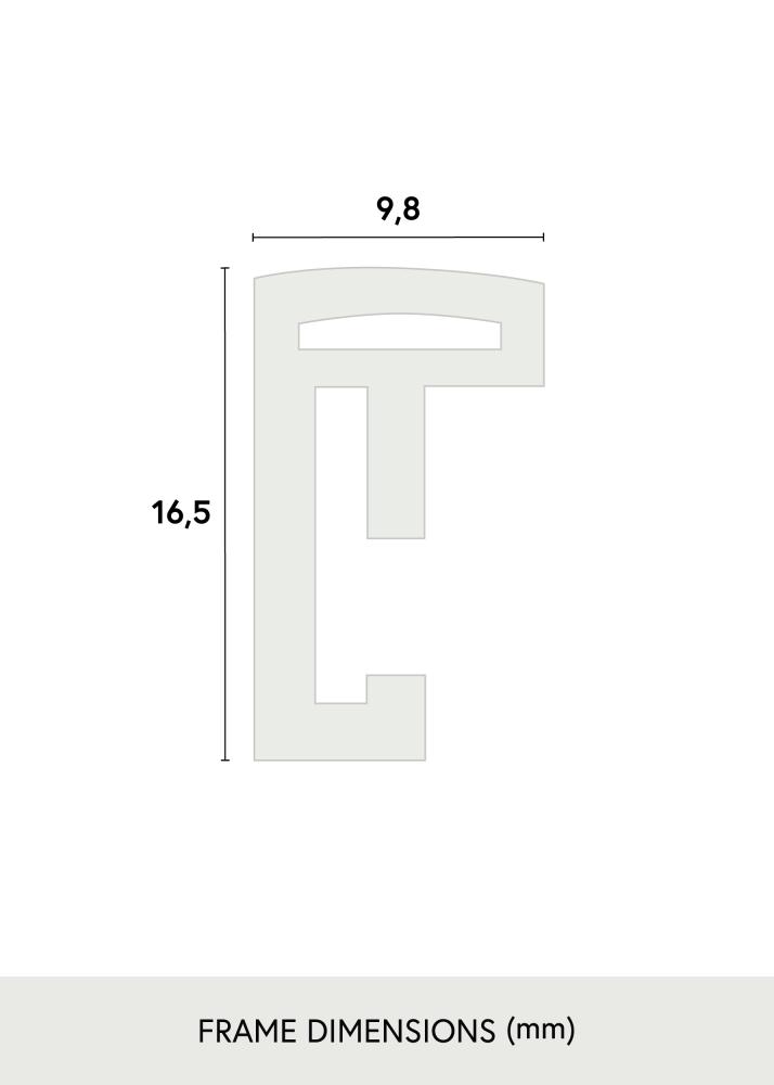 Keret New Lifestyle Matt Fekete 70x100 cm - Paszpartu Fekete 62x93 cm