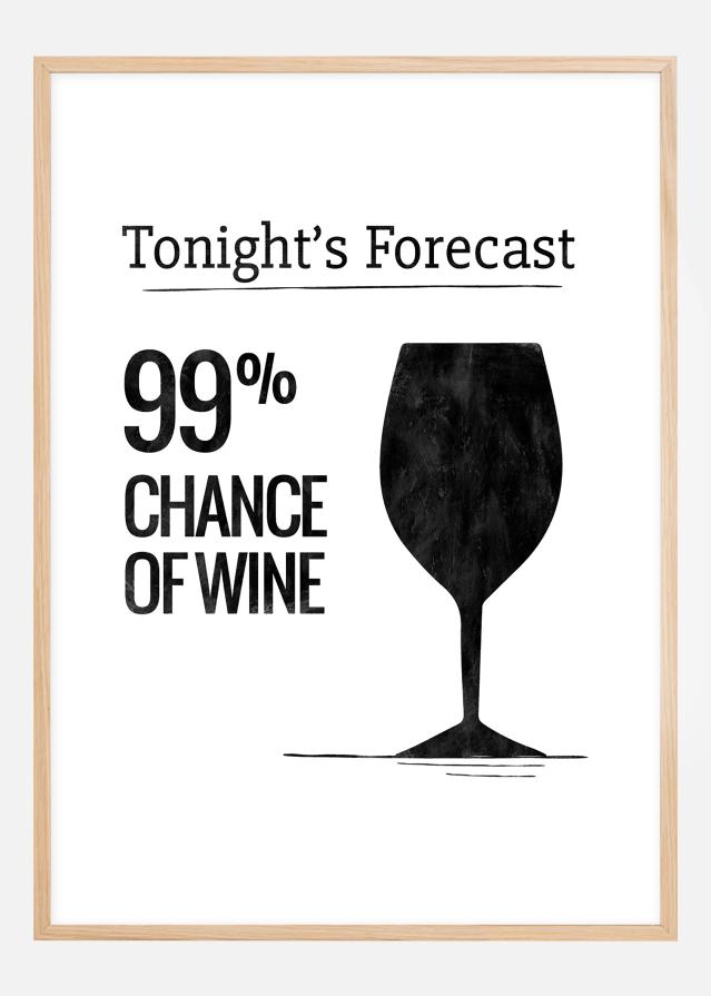 Tonights Forecast 99% Chance of Wine Poszter